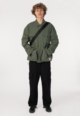 Carhartt WIP – Manderson Garment Dyed Leaf – Jacke – Grün – L – 100% Baumwolle