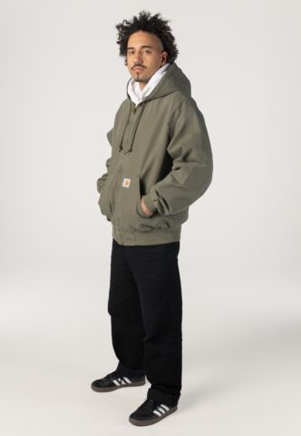 Carhartt WIP – OG Active Stone Canvas Leaf – Jacke – Grün – S – 100% Bio-Baumwolle