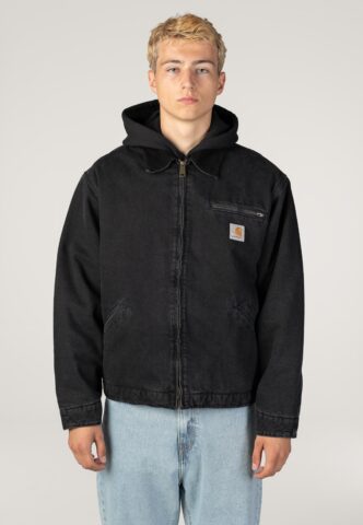Carhartt WIP – OG Detroit Stone Washed Black/Black – Jacke – Schwarz – S – 100% Baumwolle