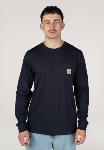 Carhartt WIP – Pocket Dark Navy – Longsleeve – gid://shopify/Metaobject/122014793965 – XXL – 100% Baumwolle
