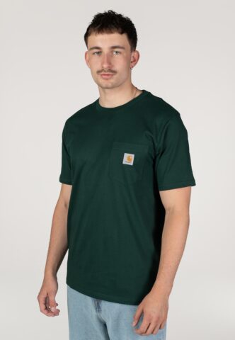 Carhartt WIP – Pocket Dark Scarab – T-Shirt – Grün – XL – 100% Baumwolle