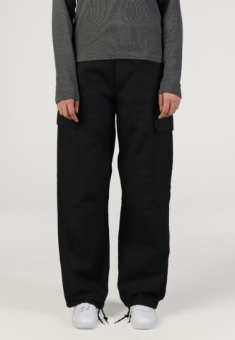 Carhartt WIP – W‘ Brandon Cargo Rinsed Black – Hose – Schwarz – M – 100% Baumwolle