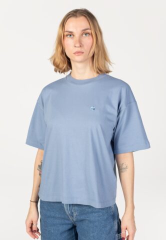 Carhartt WIP – W‘ Chester Gentle Blue – T-Shirt – Blau – XS – 100% Bio-Baumwolle