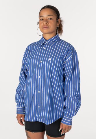 Carhartt WIP – W‘ Gowan Gowan Stripe/Lapis – Hemd – Blau – M – 100% Baumwolle