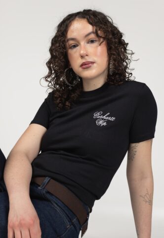 Carhartt WIP – W‘ Gracious Black – T-Shirt – Schwarz – S – 100% Bio-Baumwolle