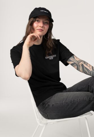 Carhartt WIP – W‘ Hugging Cats Black – T-Shirt – Schwarz – XS – 100% Bio-Baumwolle