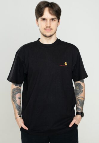 Carhartt WIP – American Script Black – T-Shirt – Schwarz – S – 100% Bio-Baumwolle