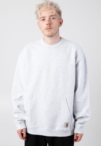 Carhartt WIP – Billy Ash Heather – Sweater – Grau – S – 100% Baumwolle
