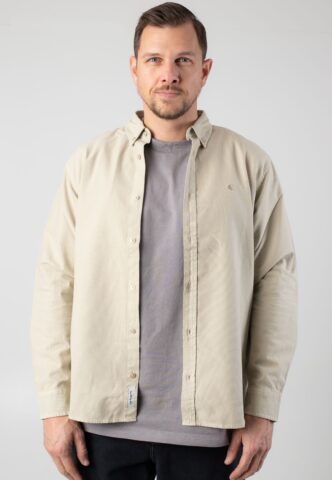 Carhartt WIP – Bolton Garment Dyed Fleur De Sel – Hemd – Beige – M – 100% Baumwolle