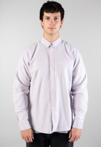 Carhartt WIP – C-Logo Pink Fog/White – Hemd – Pink – XL – 100% Baumwolle
