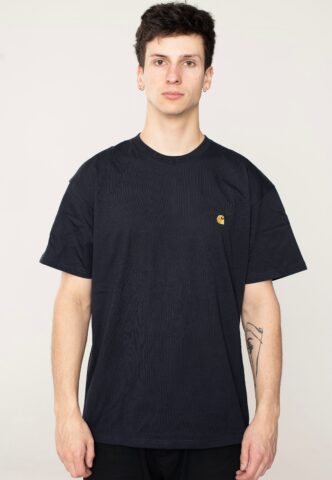 Carhartt WIP – Chase Dark Navy/Gold – T-Shirt – Blau – XL – 100% Baumwolle