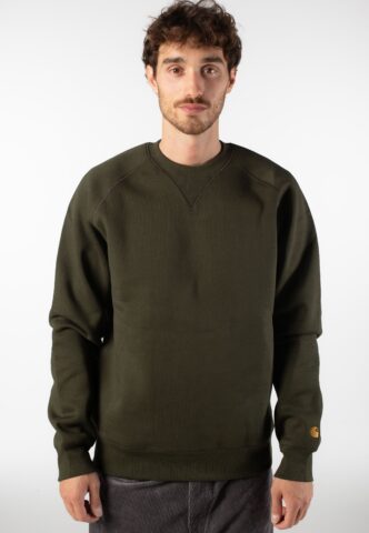 Carhartt WIP – Chase Olive/Gold – Sweater – Grün – XL – 59% Baumwolle, 41% Polyester
