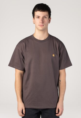 Carhartt WIP – Chase Shale/Gold – T-Shirt – Grau – M – 100% Baumwolle