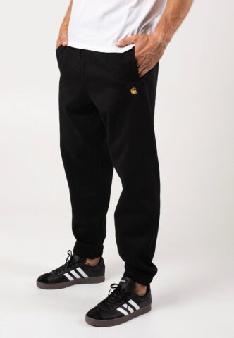 Carhartt WIP – Chase Sweat Black / Gold – Jogginghose – Schwarz – XXL – 59% Baumwolle, 41% Polyester