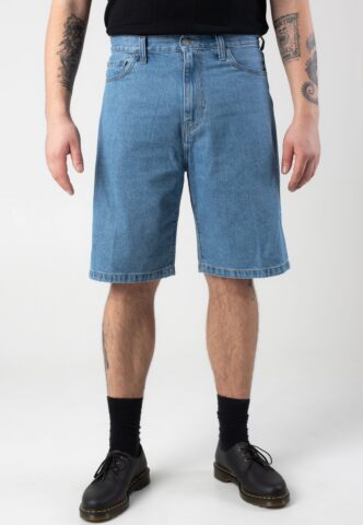 Carhartt WIP – Landon Heavy Stone Wash Blue – Shorts – Blau – W28 – 100% Baumwolle
