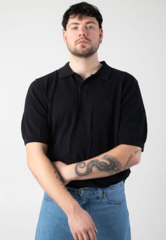 Carhartt WIP – Checker Black – Polo – Schwarz – L – 100% Baumwolle