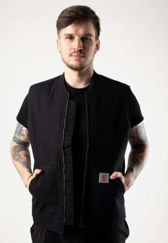 Carhartt WIP – Classic Rigid Black – Weste – Schwarz – S – 100% Baumwolle