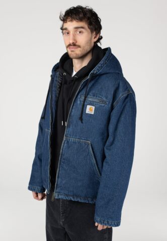 Carhartt WIP – Cleveland Stone Washed Blue – Jacke – Blau – L – 100% Baumwolle