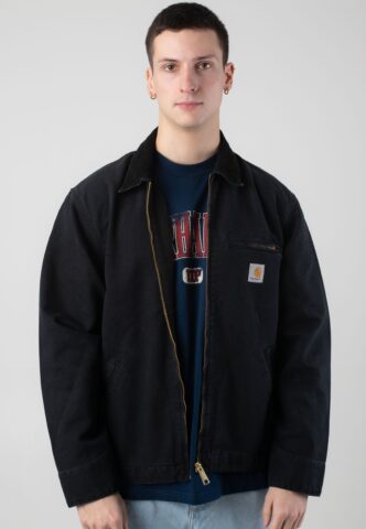 Carhartt WIP – Detroit Stone Canvas Black/Black – Jacke – Schwarz – XL – 100% Bio-Baumwolle
