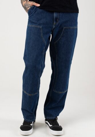 Carhartt WIP – Double Knee Stone Washed Blue – Jeans – Blau – W36 / L32 – 100% Baumwolle