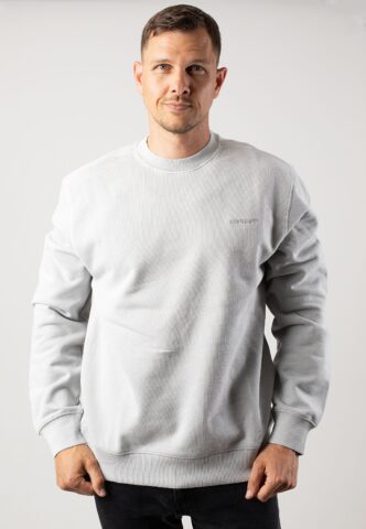 Carhartt WIP – Duster Script Garment Dyed Basalt – Sweater – Grau – XL – 100% Baumwolle