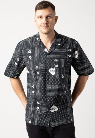Carhartt WIP – Heart Bandana Heart Bandana Print/Black – Hemd – Schwarz – L – 100% Baumwolle