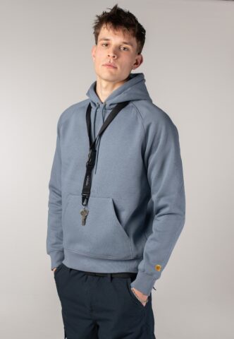 Carhartt WIP – Hooded Chase Angelite/Gold – Hoodie – Blau – XL – 59% Baumwolle, 41% Polyester