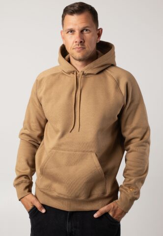 Carhartt WIP – Hooded Chase Peanut/Gold – Hoodie – Braun – M – 59% Baumwolle, 41% Polyester