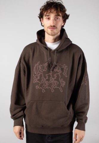 Carhartt WIP – Hooded Hackwork Vitola/Glassy Pink – Hoodie – Braun – XL – 100% Baumwolle