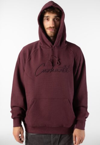 Carhartt WIP – Hooded Ray Rondo – Hoodie – Weinrot – XL – 100% Baumwolle