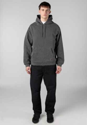 Carhartt WIP – Hooded Torion Grind Wash Black – Hoodie – Schwarz – L – 100% Baumwolle