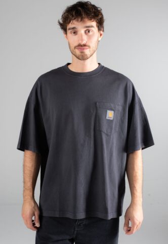 Carhartt WIP – Hudson Pocket Black – T-Shirt – Schwarz – S – 100% Baumwolle