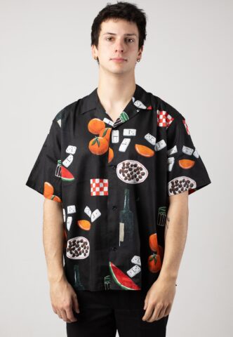 Carhartt WIP – Isis Maria Dinner Isis Maria Dinner Print/Black – Hemd – Schwarz – M – 60% Baumwolle, 40% Modal