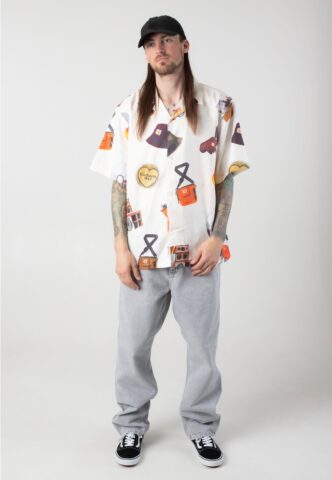 Carhartt WIP – Jacob Rochester Jacob Rochester Print/Wax – Hemd – Weiß – L – 52% Lyocell, 48% Biobaumwolle