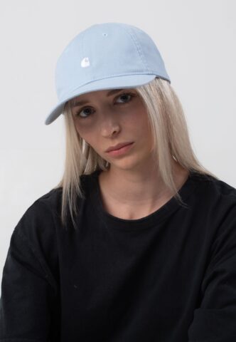 Carhartt WIP – Madison Logo Blue Fog/White – Cap – Blau – Onesize – 100% Baumwolle