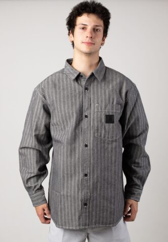 Carhartt WIP – Menard Rinsed Grey – Jacke – Grau – L – 100% Baumwolle