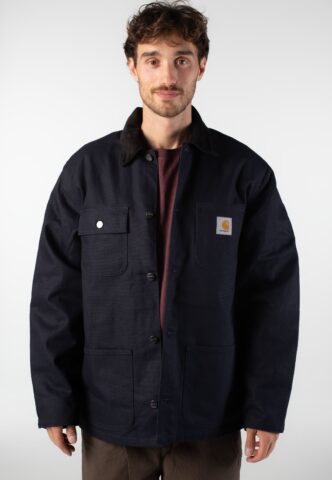 Carhartt WIP – Michigan Rigid Dark Navy/Black – Jacke – Blau – L – 100% Baumwolle