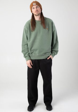 Carhartt WIP – Nelson Garment Dyed Park – Sweater – Grün – XL – 100% Baumwolle