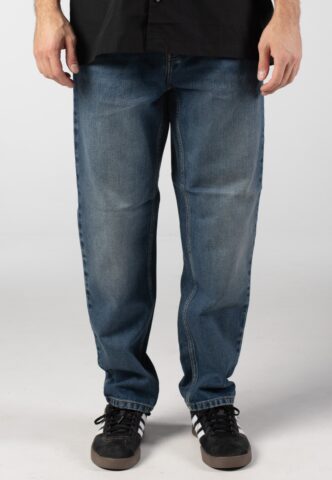 Carhartt WIP – Newel Dark Used Wash Blue – Hose – Blau – W31 – 100% Bio-Baumwolle