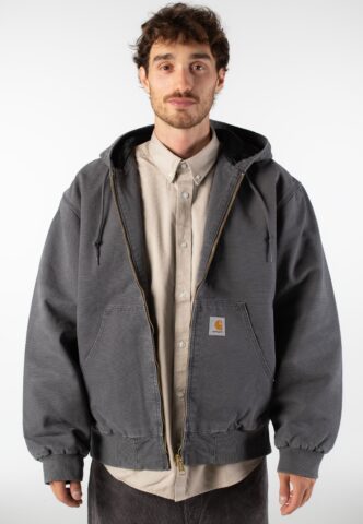 Carhartt WIP – OG Active Stone Canvas Graphite – Jacke – Grau – XXL – 100% Bio-Baumwolle