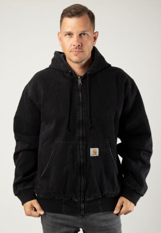 Carhartt WIP – Og Active Stone Washed Black – Jacke – Schwarz – L – 100% Bio-Baumwolle