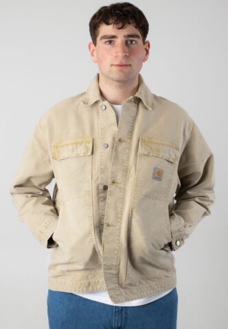 Carhartt WIP – OG Arctic Canvas Dusty H Brown Chalk Wash – Jacke – Braun – XL – 100% Bio-Baumwolle