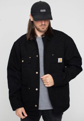 Carhartt WIP – Og Chore Aged Canvas Black/Black – Jacke – Schwarz – L – 100% Bio-Baumwolle