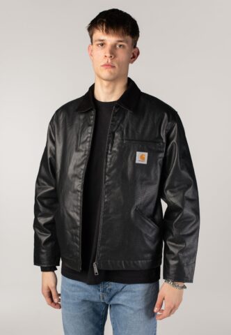 Carhartt WIP – OG Dean Black/Black – Lederjacke – Schwarz – L – 100% gewachste Baumwolle