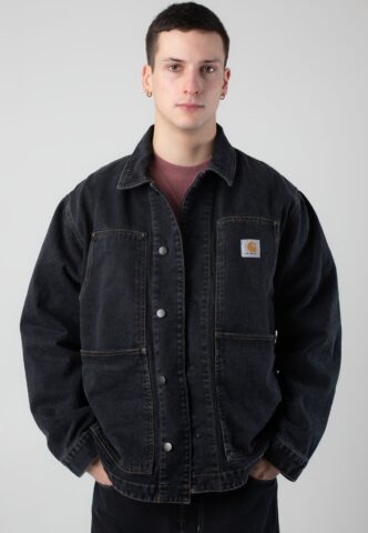 Carhartt WIP – OG Double Front Stone Washed Black – Jacke – Schwarz – XL – 100% Bio-Baumwolle