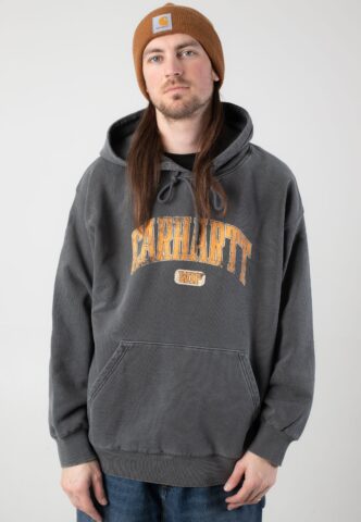 Carhartt WIP – Hooded Library Garment Dyed Black – Hoodie – Schwarz – M – 100% Baumwolle