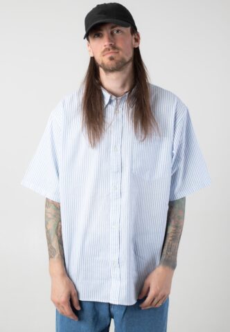 Carhartt WIP – Phelps Phelps Stripe/Bluebird – Hemd – Blau – M – 100% Baumwolle