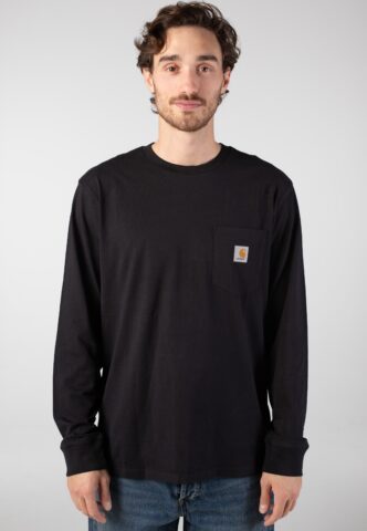 Carhartt WIP – Pocket Black – Longsleeve – Schwarz – S – 100% Baumwolle