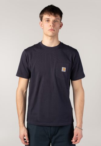 Carhartt WIP – Pocket Dark Navy – T-Shirt – Blau – S – 100% Baumwolle