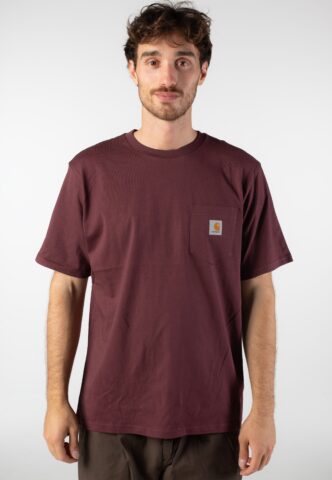 Carhartt WIP – Pocket Rondo – T-Shirt – Weinrot – S – 100% Baumwolle